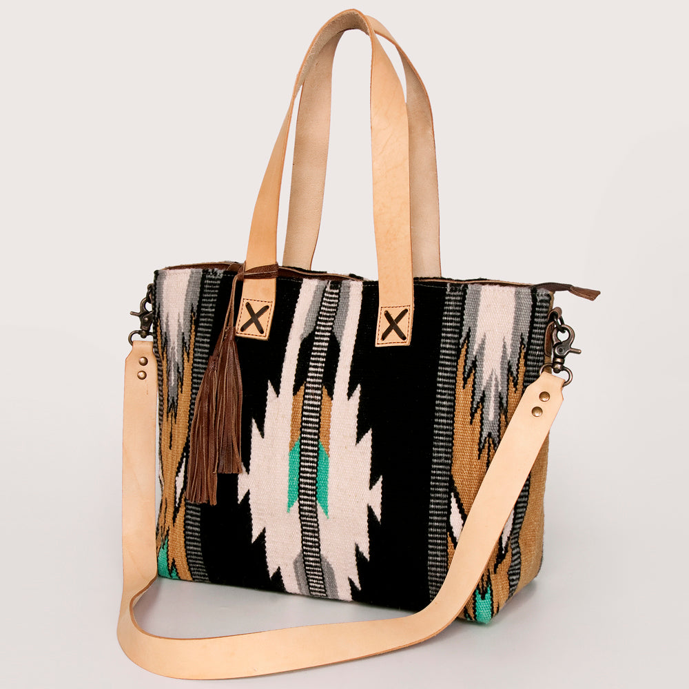 American Darling Tote Saddle Blanket Genuine Leather Western Women Bag Handbag Purse | Travel Bags College Casual