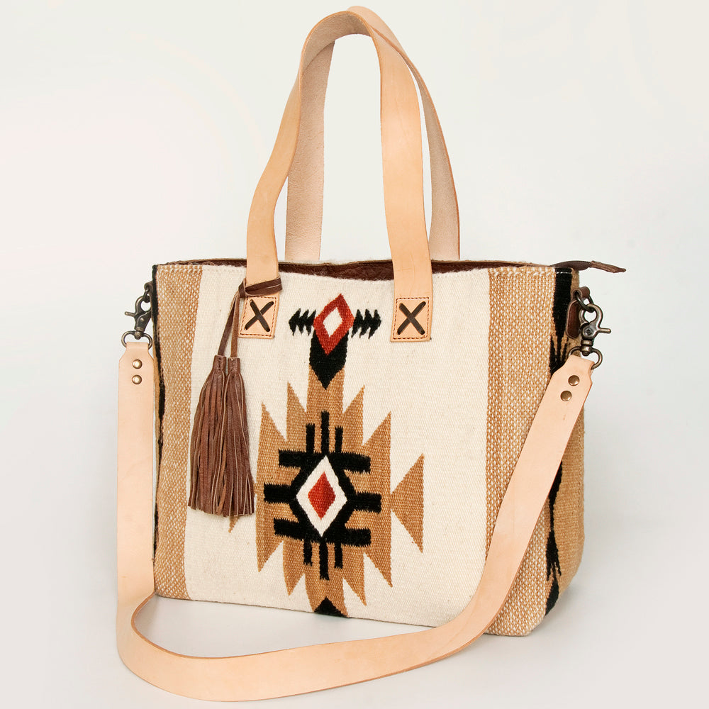 American Darling Tote Saddle Blanket Genuine Leather Western Women Bag Handbag Purse | Travel Bags College Casual