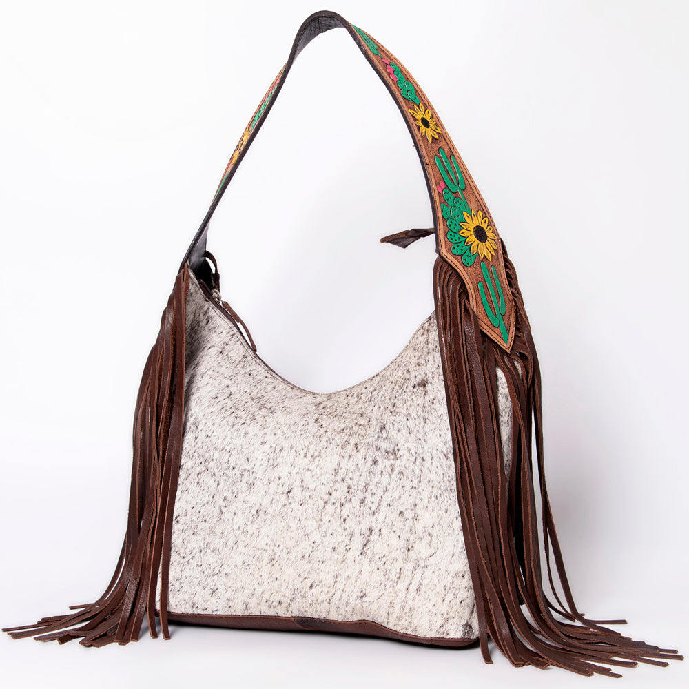 American Darling Hobo Hand Tooled Hair On Genuine Leather Western Women Bag | Handbag Purse Bags for Cute