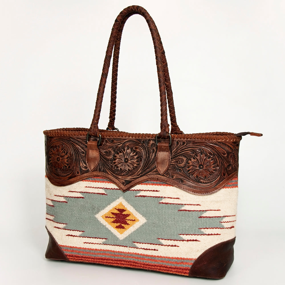 American Darling Tote Hand Tooled Saddle Blanket Genuine Leather Women Bag Western Handbag Purse