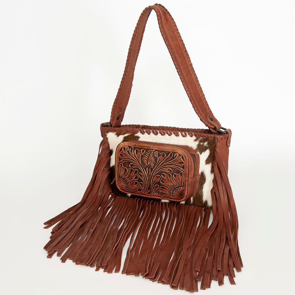 American Darling Tote Hand Tooled Hair-On Genuine Leather Women Bag Western Handbag Purse