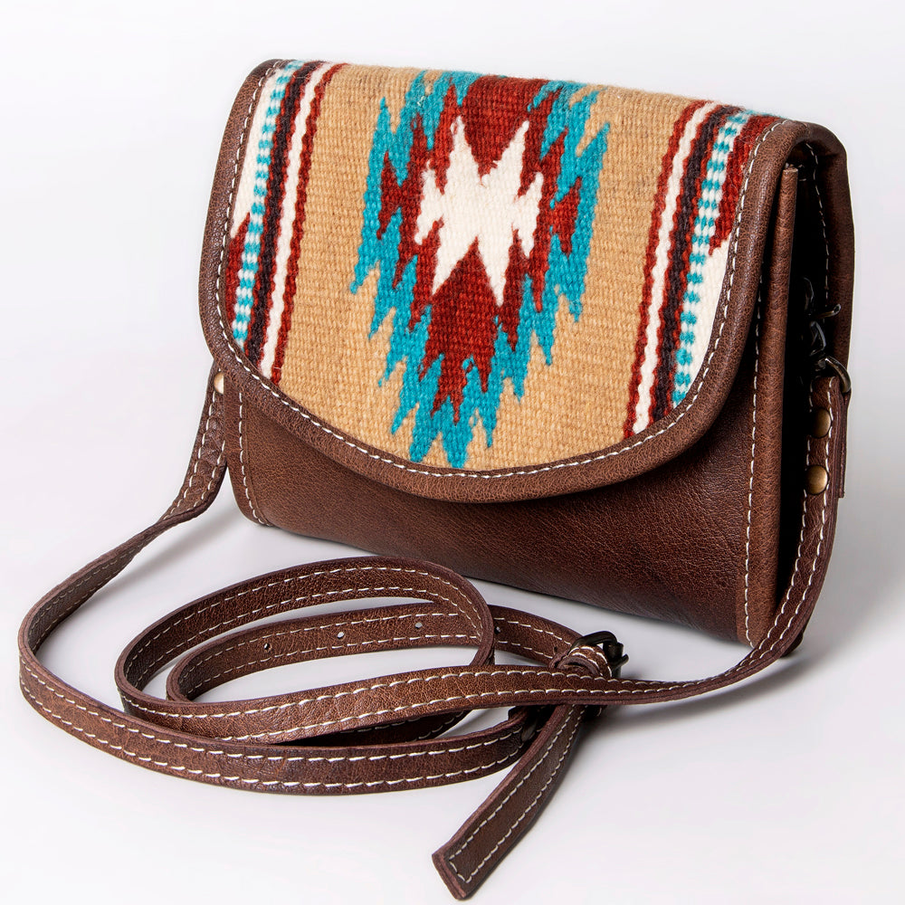 American Darling Women's Messenger Bag Western Saddle Blanket Genuine Leather Handbag and Ladies Purse