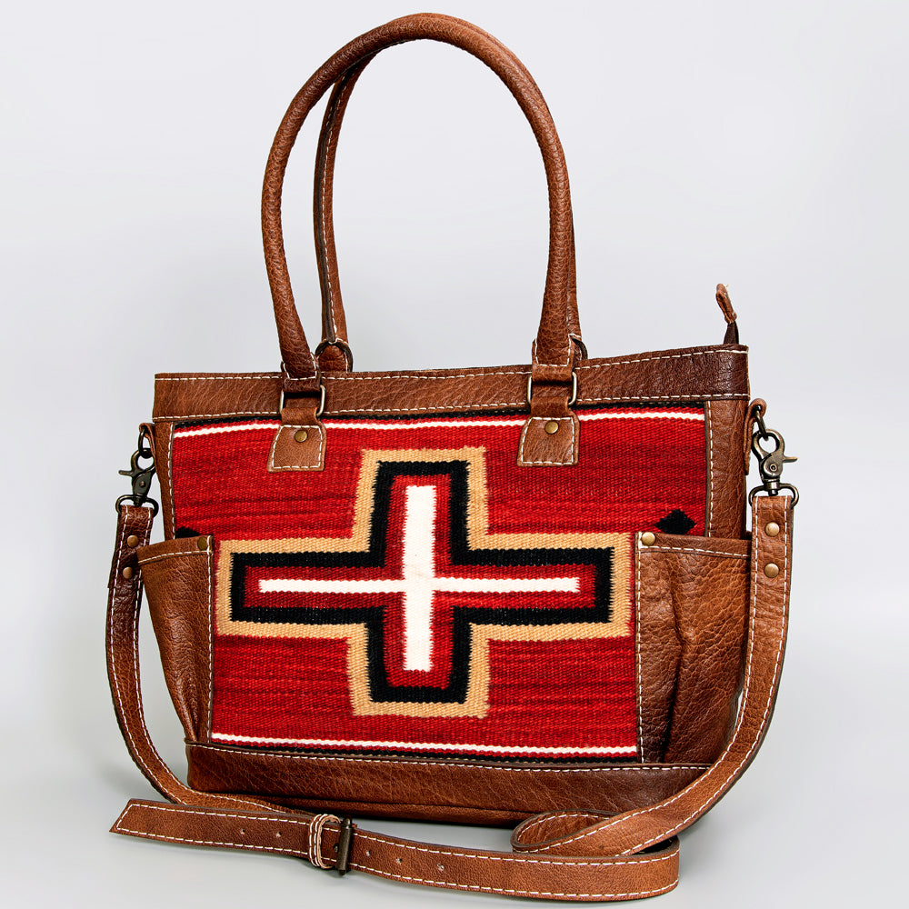 American Darling Women's Tote Bag Western Saddle Blanket Genuine Leather Handbag and Ladies Purse