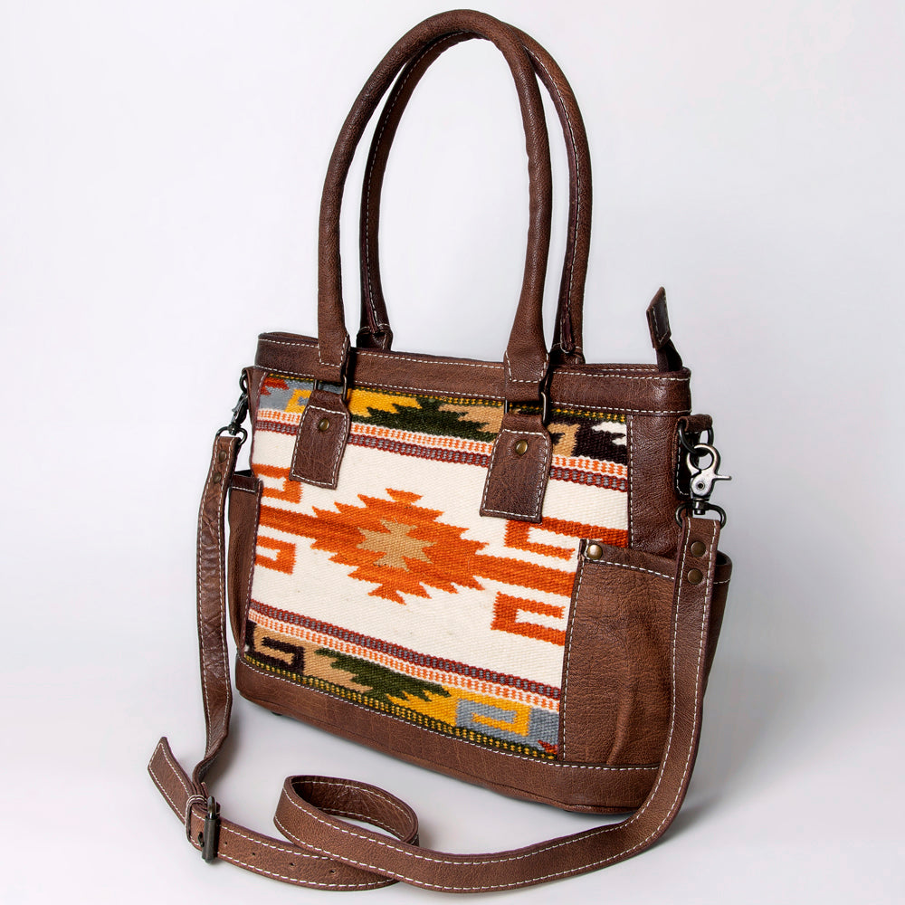 American Darling Women's Tote Bag Western Saddle Blanket Genuine Leather Handbag and Ladies Purse