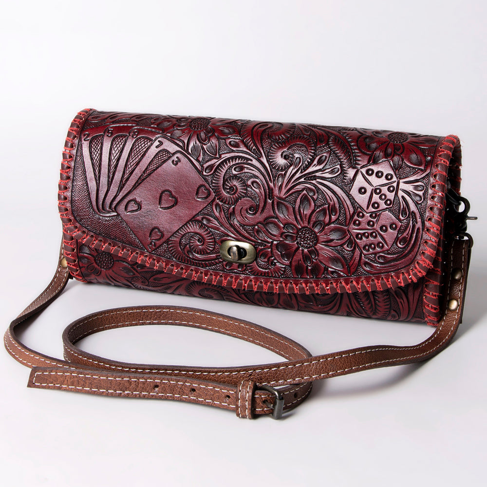 American Darling Women's Wallet Hand Tooled Genuine Leather Handbag and Ladies Purse