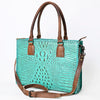 American Darling Briefcase Crocodile Embossed Genuine Leather Western Women Bag Handbag | for Cute Laptop