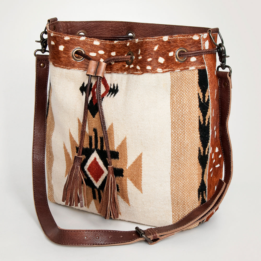 American Darling Hobo Saddle Blanket Hair Genuine Leather Western Women Bag Handbag Purse | Travel Bags College Casual