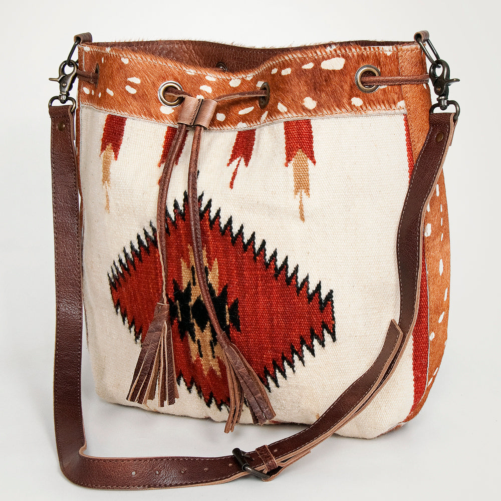 American Darling Hobo Saddle Blanket Hair Genuine Leather Western Women Bag Handbag Purse | Travel Bags College Casual