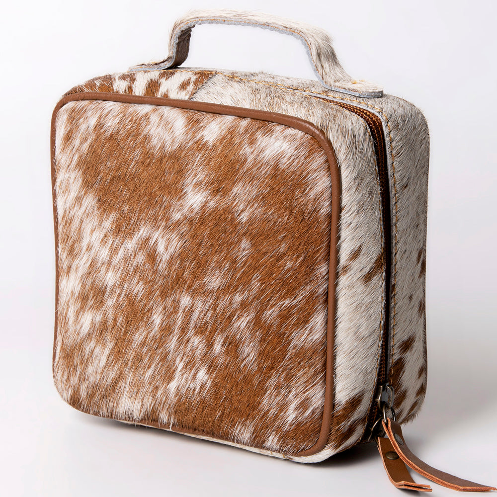 American Darling Jewelry Case Hair-On Genuine Leather Women Bag Western Handbag Purse | Organizer for Travel