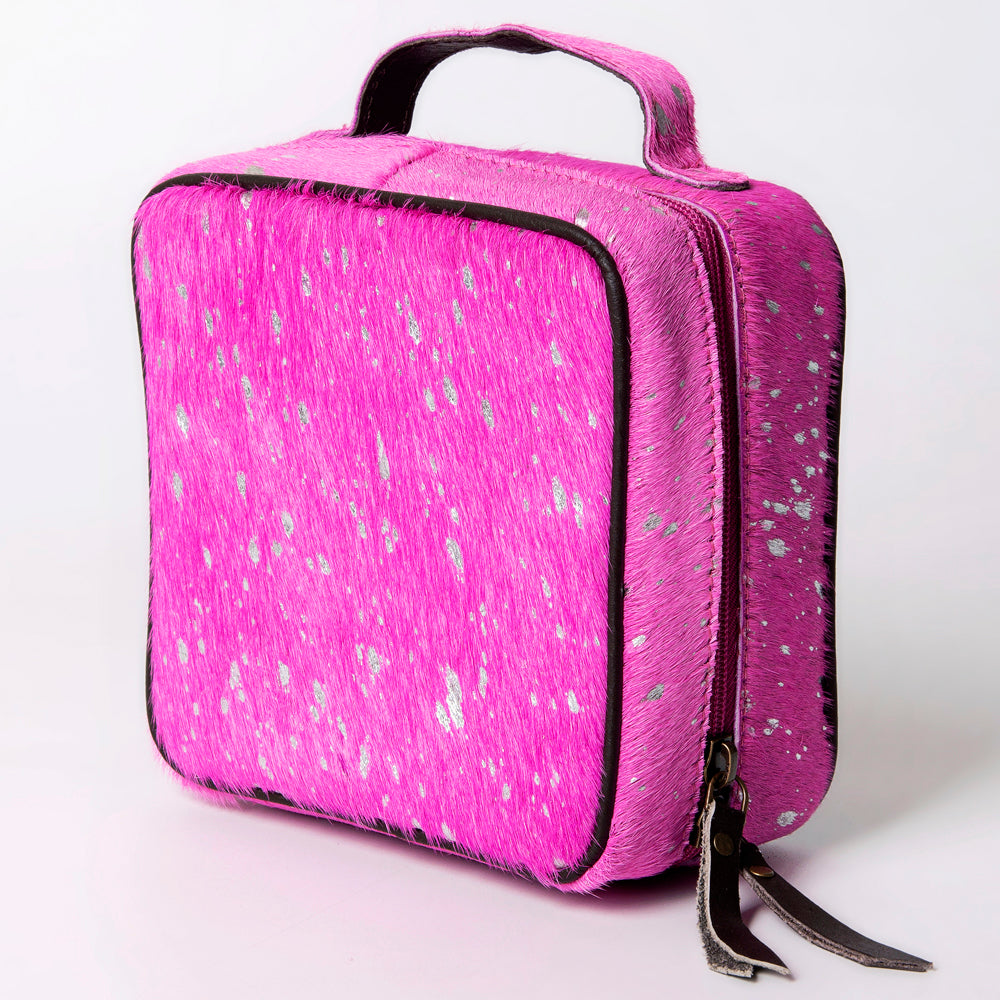 American Darling Jewelry Case Hair-On Genuine Leather Women Bag Western Handbag Purse | Organizer for Travel