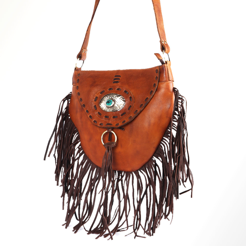 American Darling Cross Body Hand Tooled Genuine Leather Western Women Bag | Brown Handbag Purse Crossbody for Cute