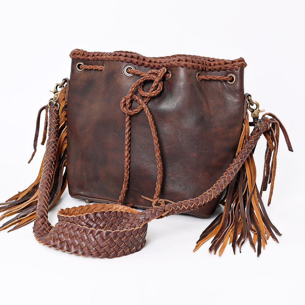 American Darling Bucket Full Grain Leather Western Women Bag Handbag Purse | Crossbody for Cute