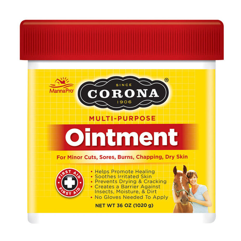 Manna Pro Corona Ointment Horse Cattle Pets Burn Relief 36 Oz Jar