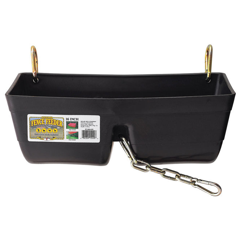 Little Giant Fence Feeder With Clips and Chain 16in Black