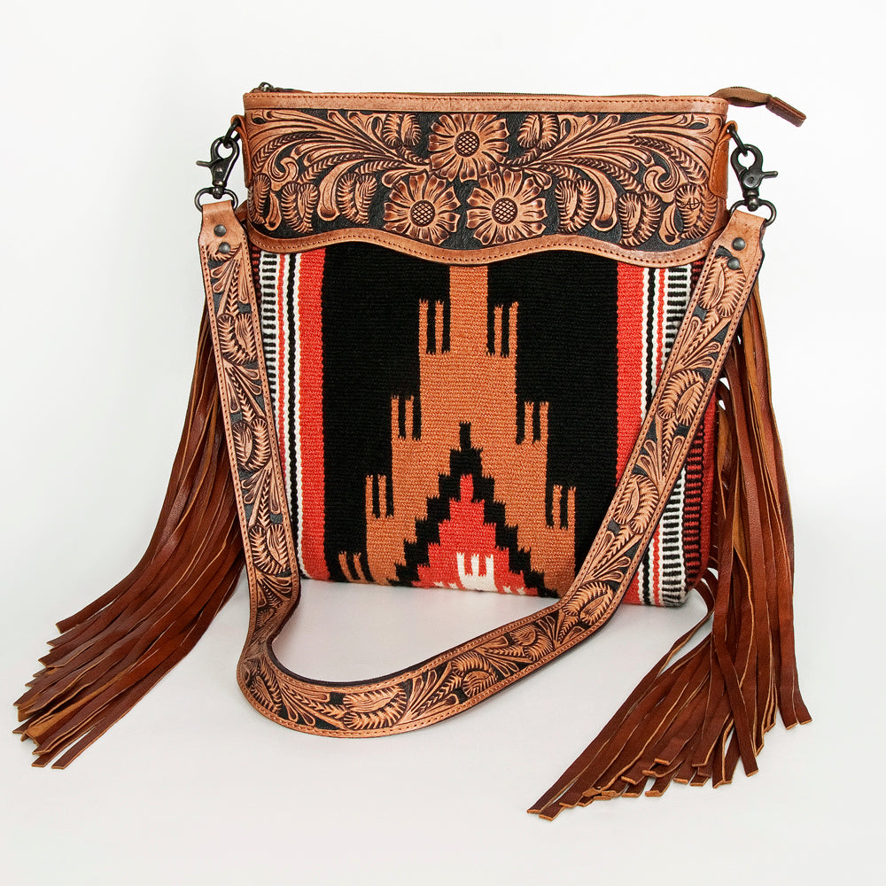 American Darling Signature Crossbody Hand Tooled Saddle Blanket Genuine Leather Women Bag Western Handbag Purse
