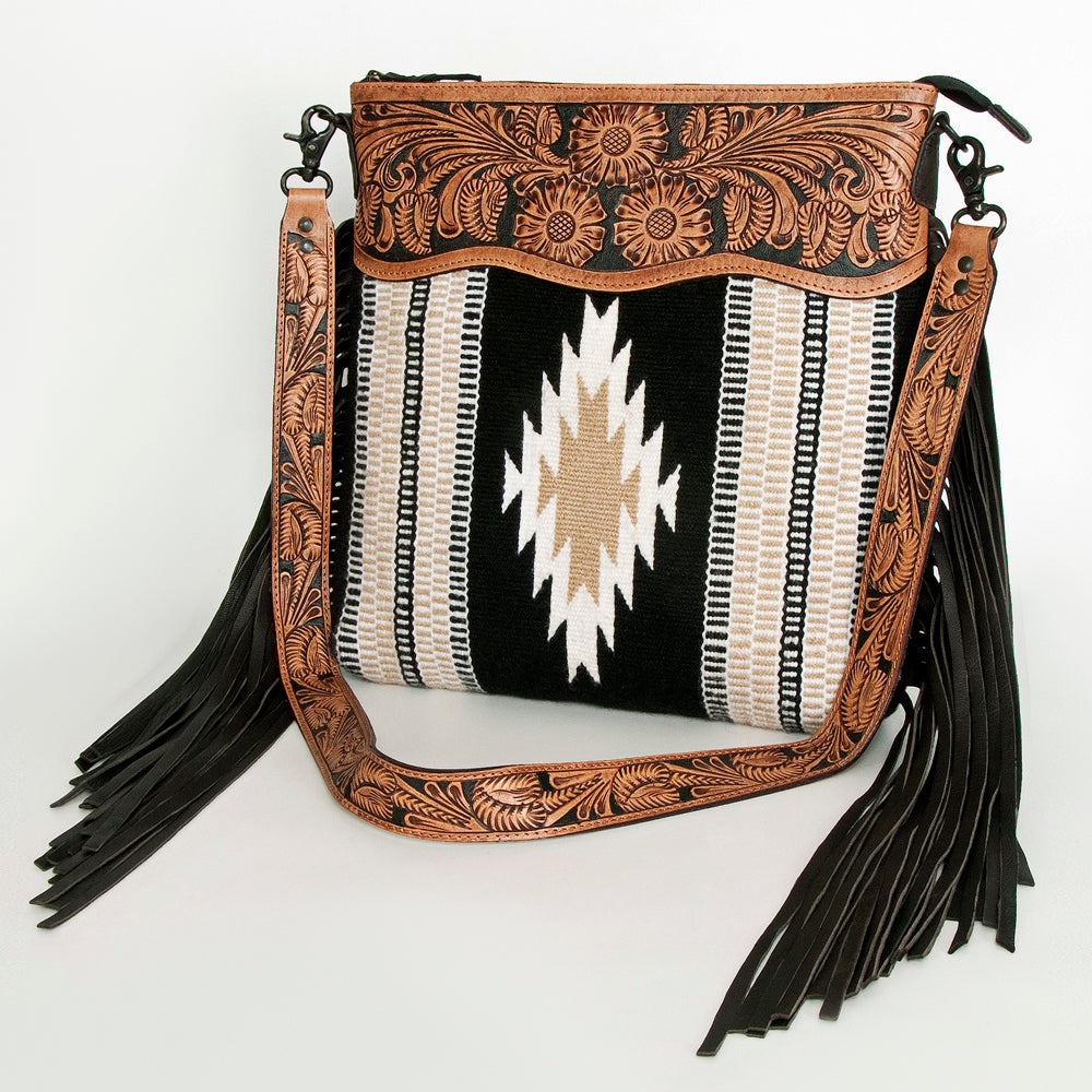 American Darling ADBGZ679 Signature Crossbody Hand Tooled Saddle Blanket Genuine Leather Women Bag Western Handbag Purse