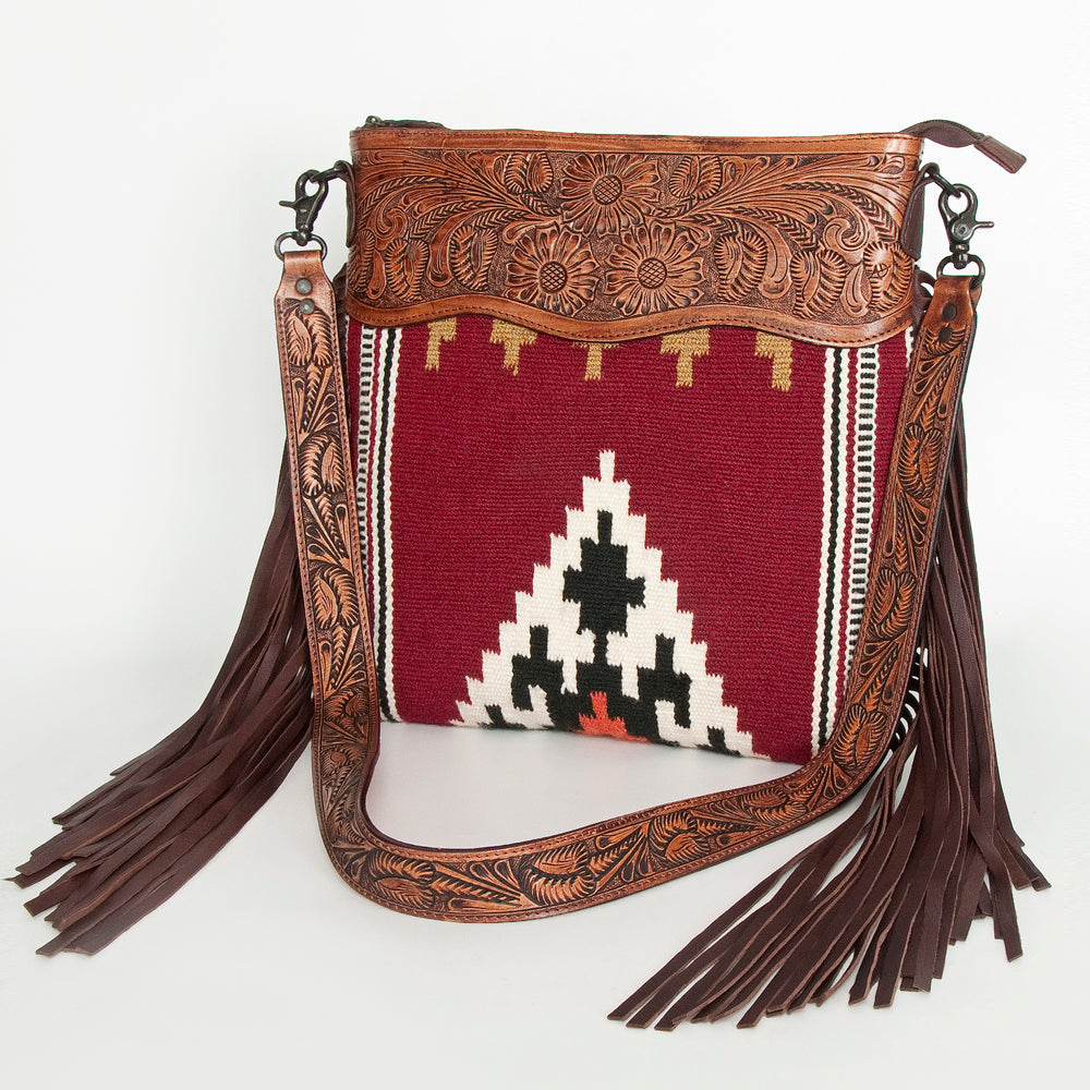 ADBGZ686 American Darling Hand Tooled Saddle Blanket Genuine Leather Women Bag Western Handbag Purse