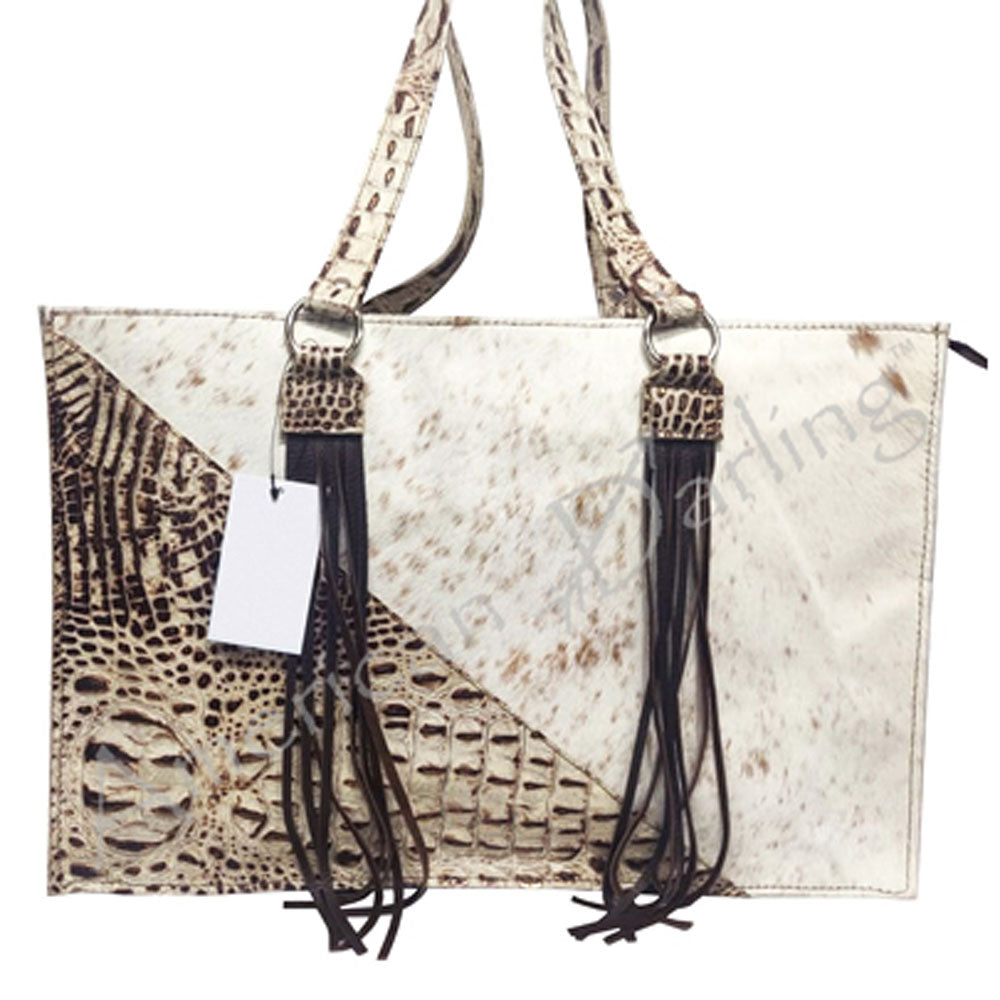 ADBG408 American Darling Hand Tooled Hair On Genuine Leather Women Bag Western Handbag Purse