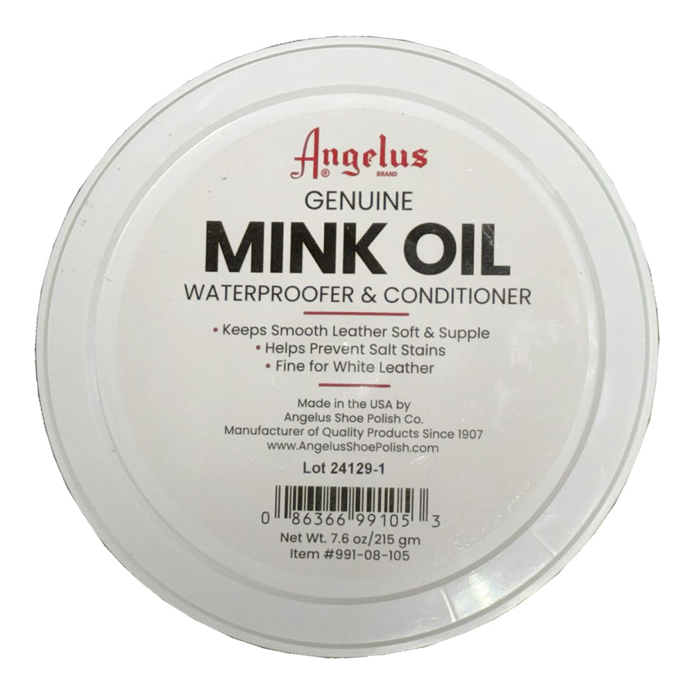 7.6 Oz Angelus Genuine Quality Mink Oil Paste Tub
