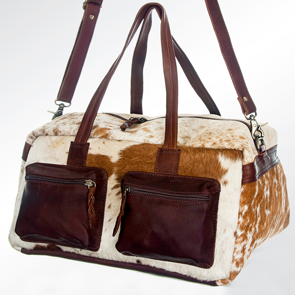 American Darling Tote Bag, Western Genuine Leather Hair-On Cowhide Handcrafted Purse with YKK Zipper, 16in Wide