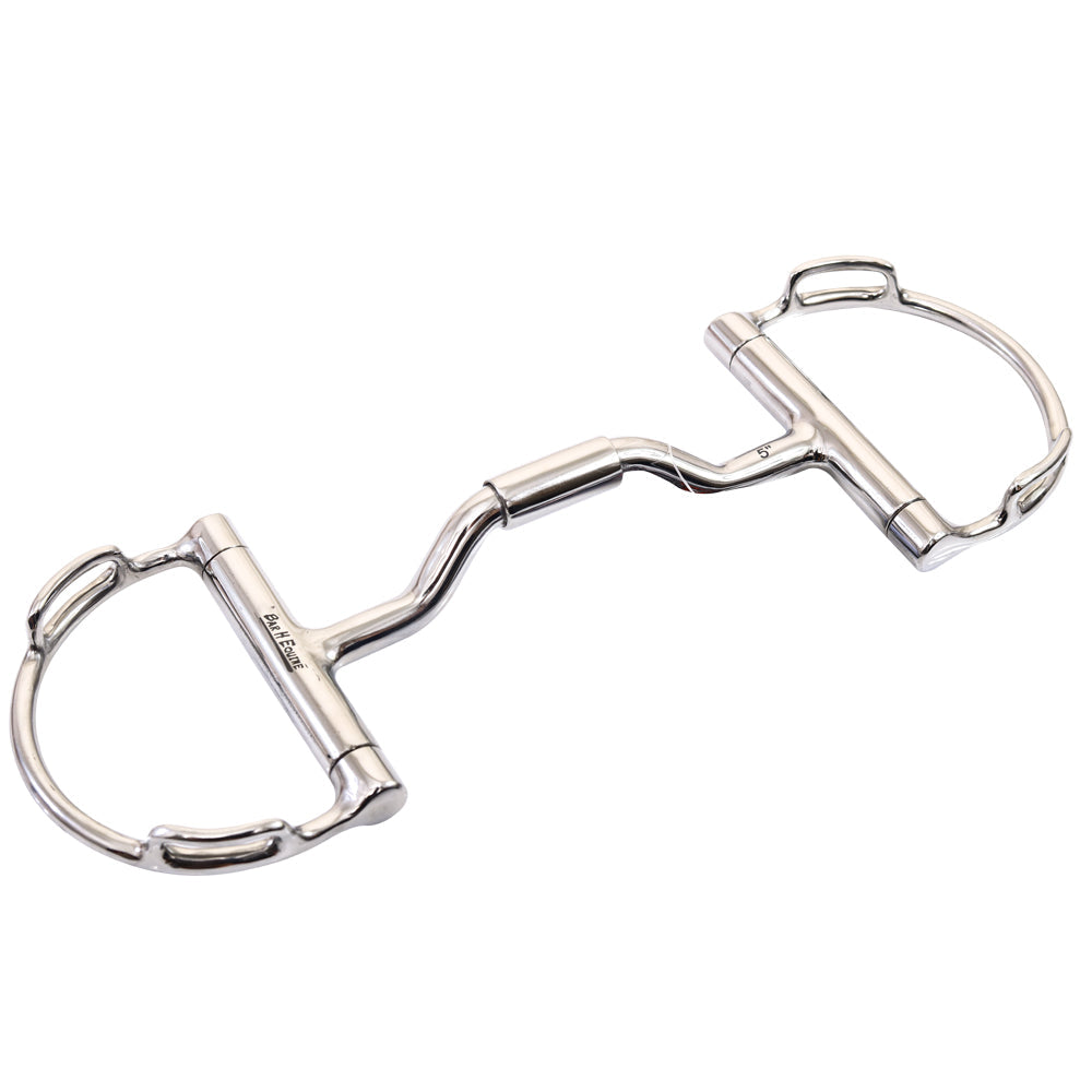 Bar H Equine D Ring Racking Snaffle Bit Stainless Steel