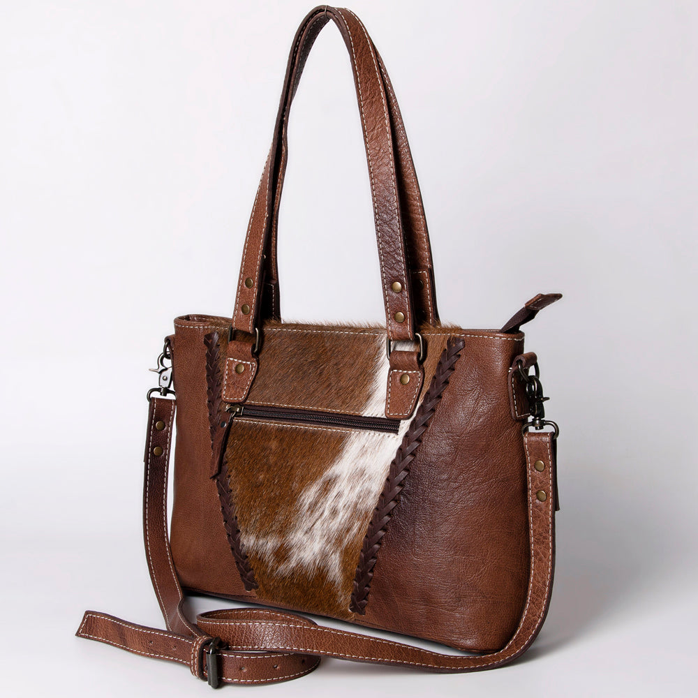 American Darling Leather Tote Bag – Hair-on Cowhide with Western Style Handbag, Premium Leather