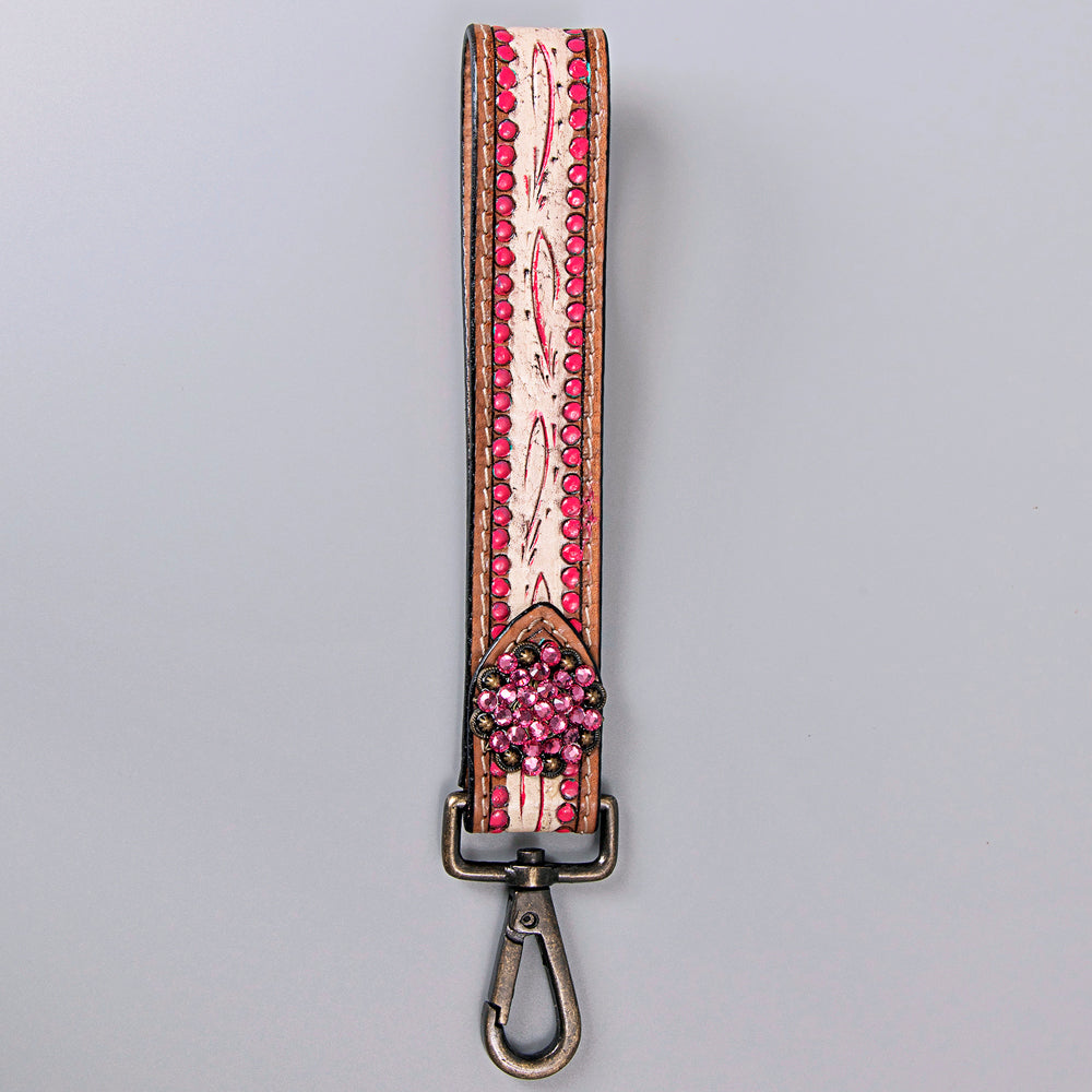 American Darling Hand Tooled Genuine Leather Handle Strap for Wristlet Bag Phone Wrist Keychain Wallet Purse Clutch Cellphone
