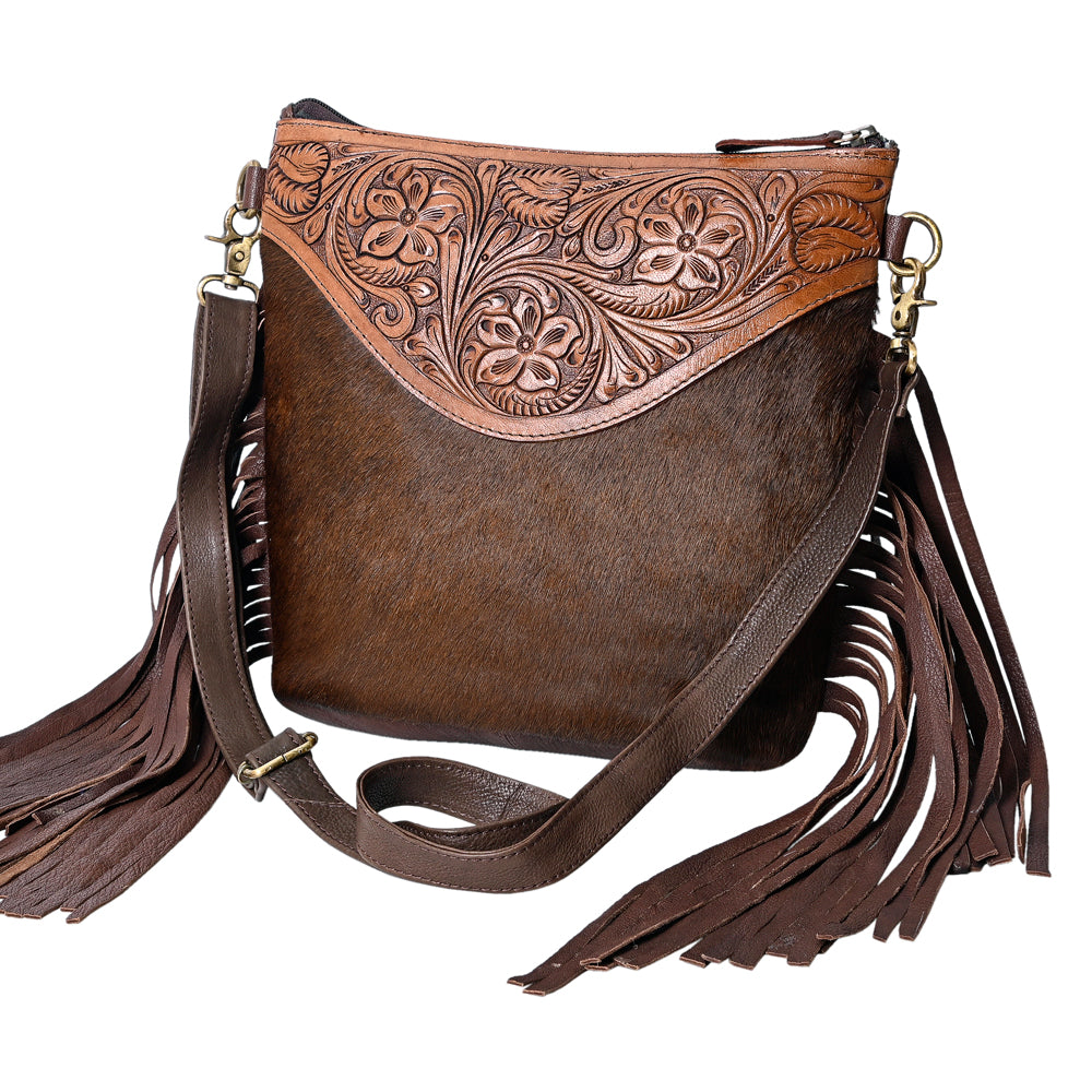 OHLAY KBK135 HOBO Hand Tooled Hair-on Genuine Leather women bag western handbag purse