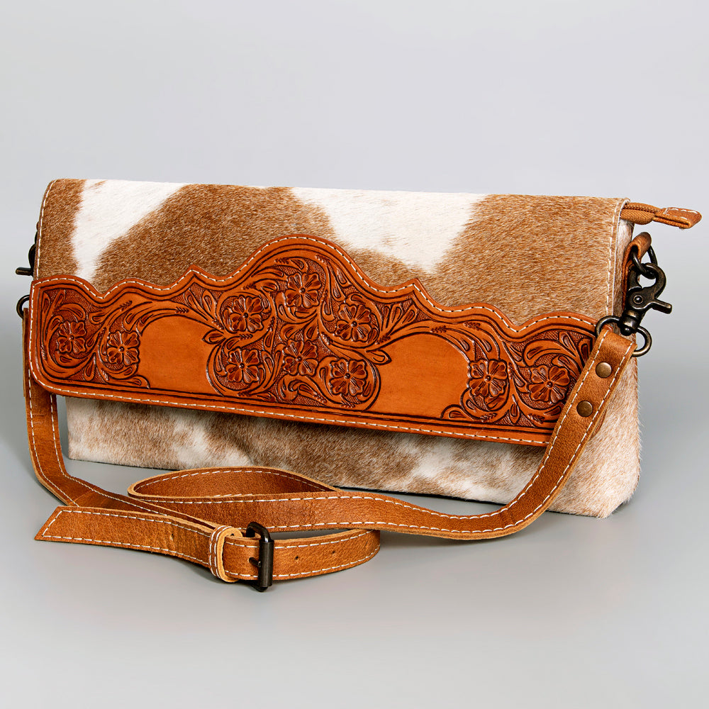 ADBG1048 American Darling Small Crossbody Hand Tooled Hair-On Genuine Leather women bag western handbag purse