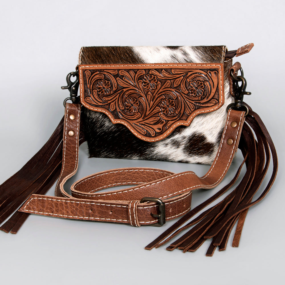 American Darling Envelope Hand Tooled Hair Genuine Leather Western Women Bag | for Cute