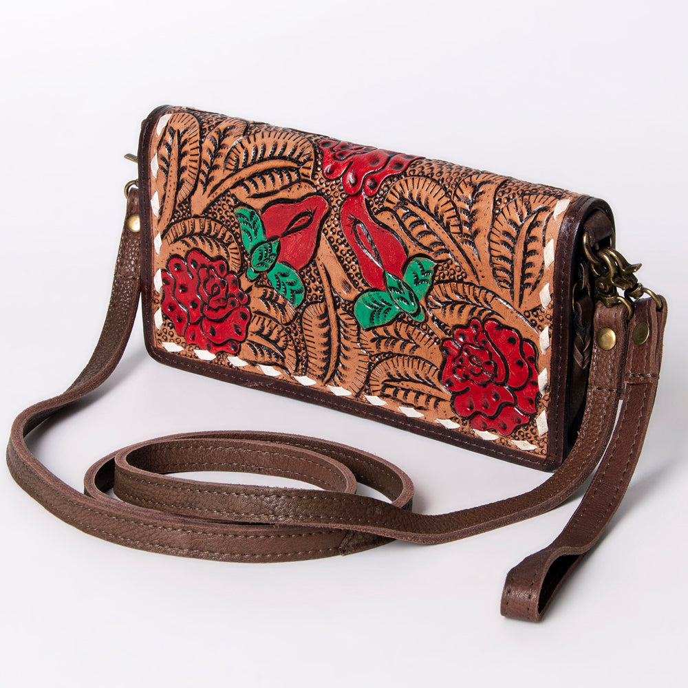 American Darling Wallet Hand Tooled Genuine Leather Western Women Bag | Handbag Purse Wristlet Travel Clutch