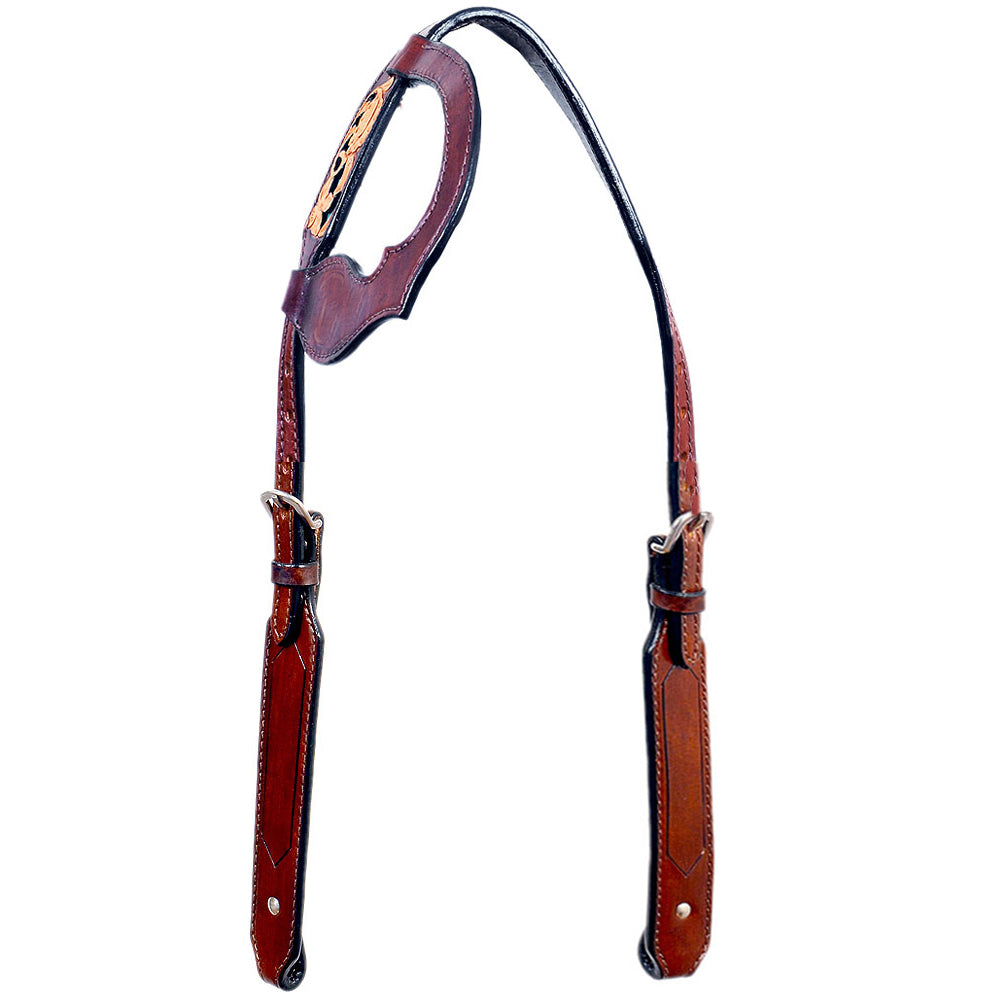 HILASON Western Horse Leather Headstall Brown | Bridle
