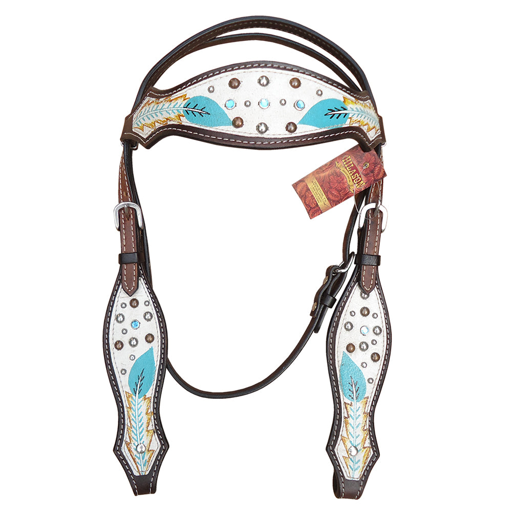 HILASON Western Horse Headstall Bridle American Leather Brown | for Horses Headstalls