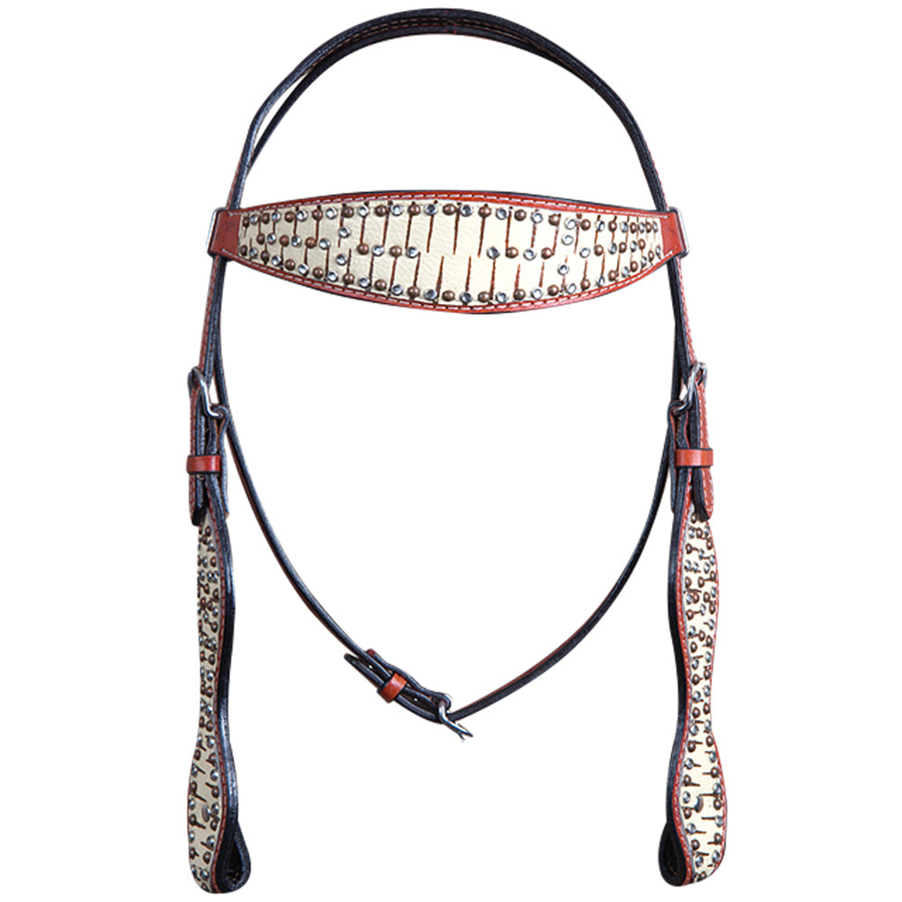 HILASON Western Horse Headstall Bridle American Leather Tan | for Horses Headstalls