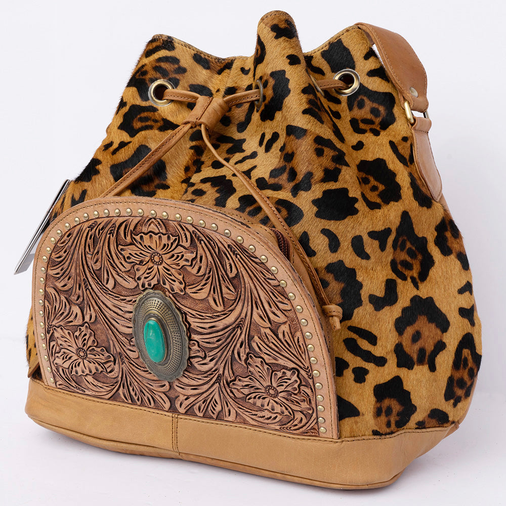 American Darling Hobo Hand Tooled Hair on Genuine Leather Western Women Bag | Handbag Purse for Cute