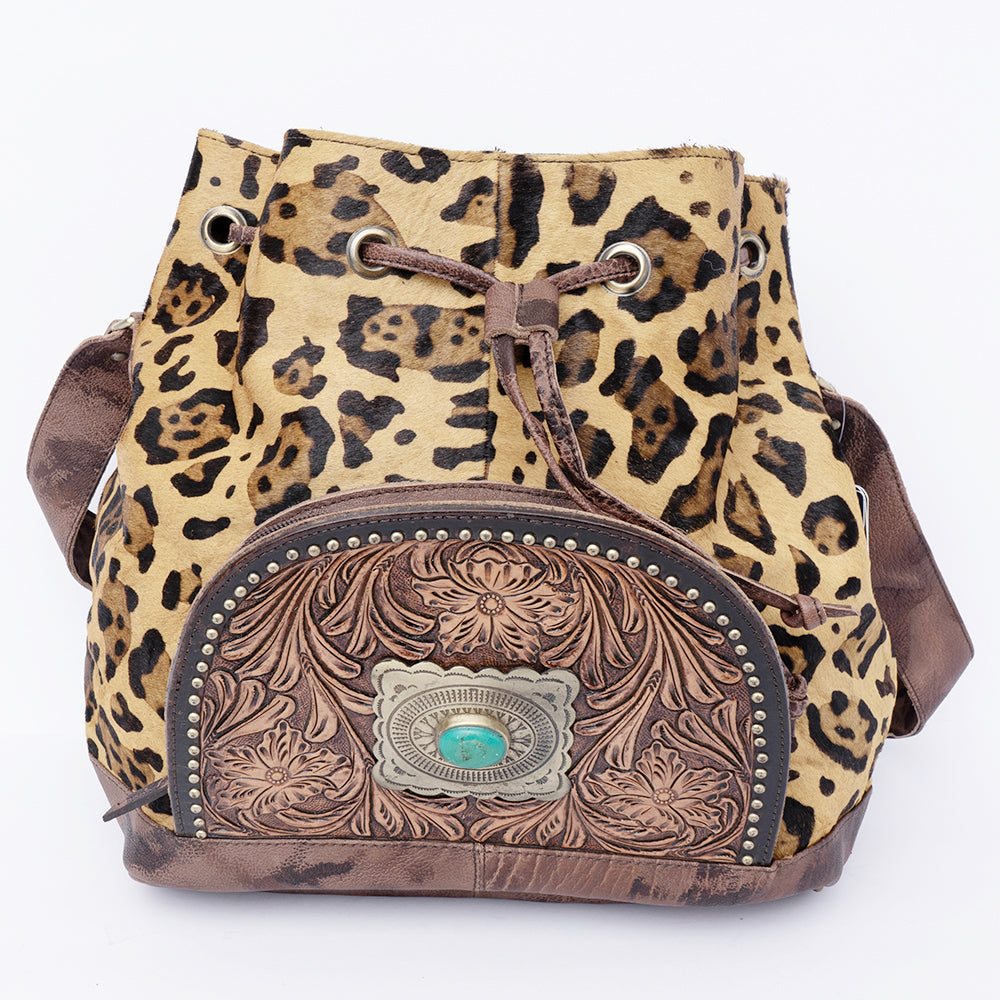 American Darling Hobo Hand Tooled Hair on Genuine Leather Western Women Bag | Handbag Purse for Cute