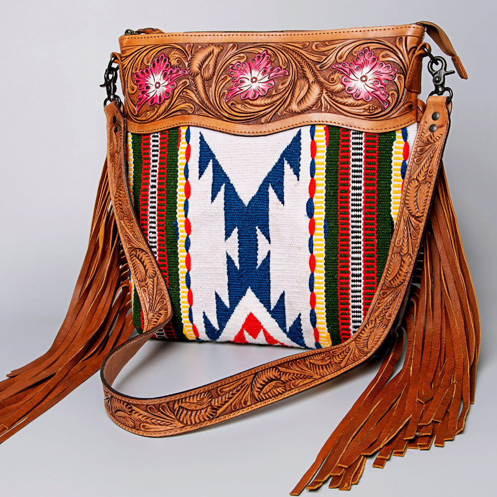 American Darling Crossbody Hand Tooled Saddle Blanket Genuine Leather Women Bag Western Handbag Purse