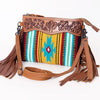 American Darling Cross Body Hand Tooled Saddle Blanket Genuine Leather Western Women Bag Handbag Purse | Crossbody for Cute
