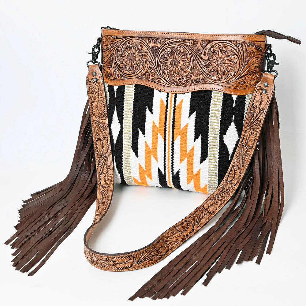 American Darling Crossbody Hand Tooled Saddle Blanket Genuine Leather Women Bag Western Handbag Purse