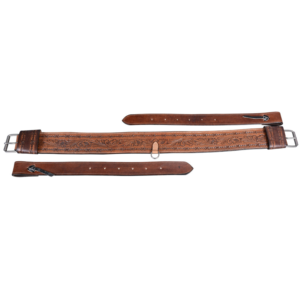 40 In Comfytack Western Horse Saddle Rear Flank Billets Girth Cinch Genuine Leather Brown