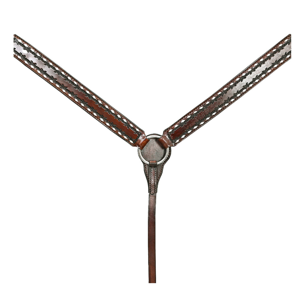 Hilason Western Horse Breast Collar American Leather Dark Brown| | Collars For Horses Set