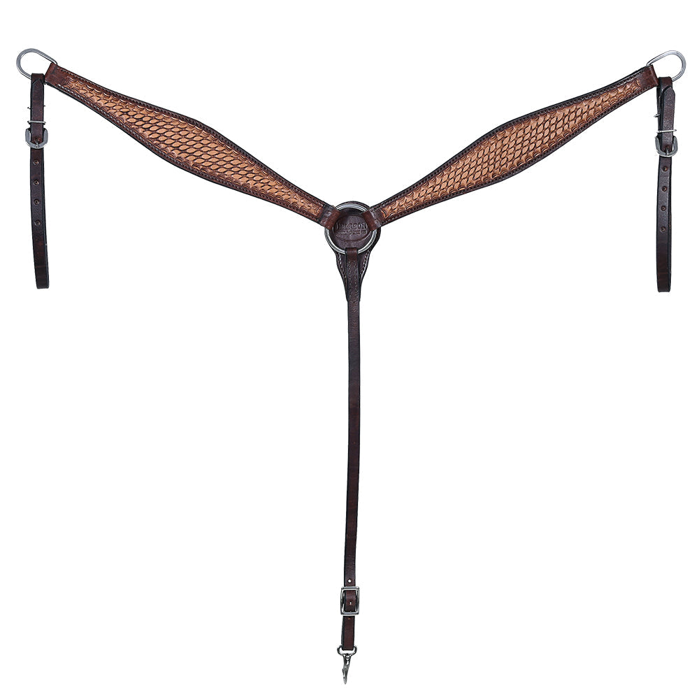 Hilason Western Horse American Leather Breast Collar Brown