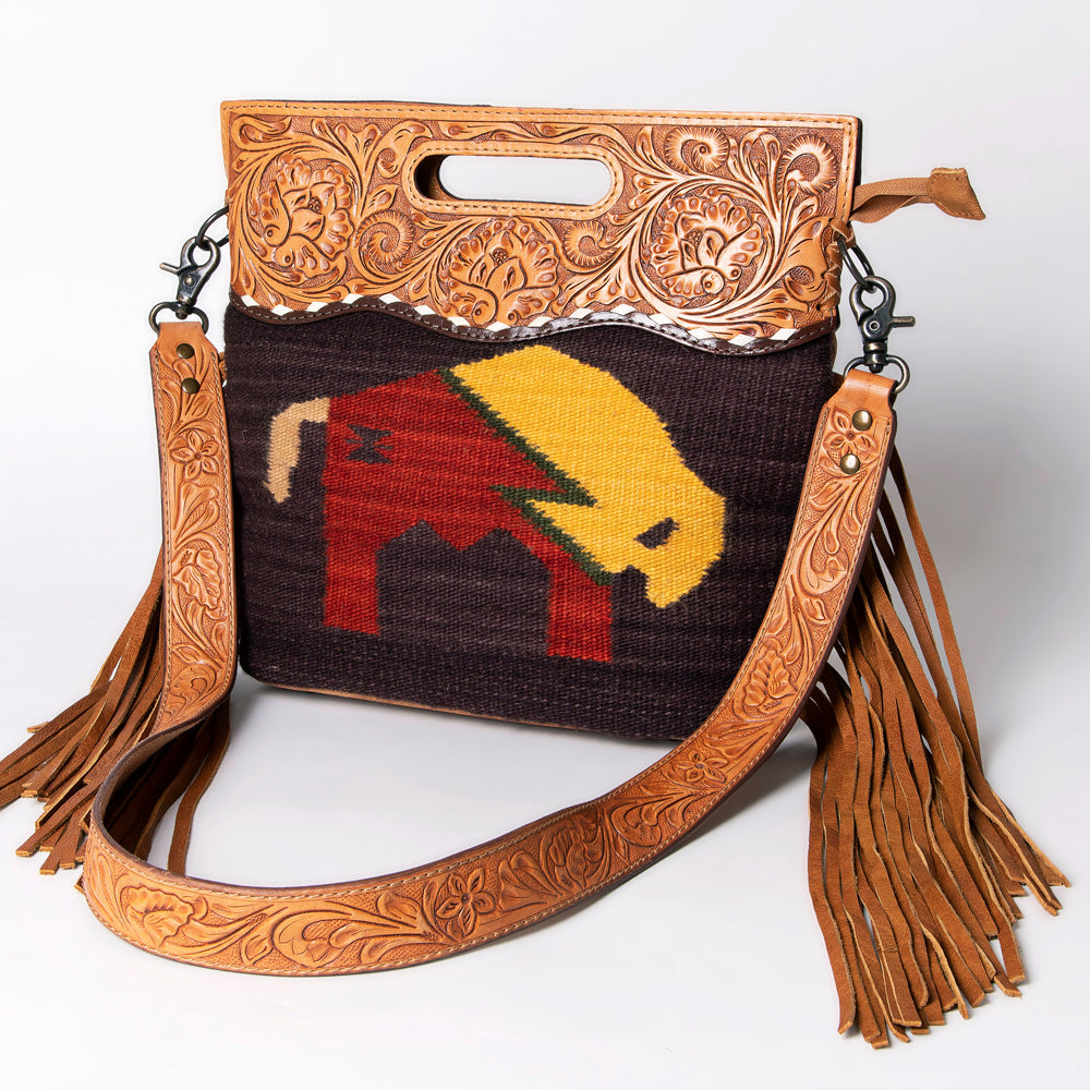 American Darling Clutch Hand Tooled Hair on Genuine Leather Western Women Bag Handbag Purse | Purses for Cute