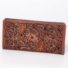 American Darling Western Clutch Bag Hand Tooled Floral Carved Genuine Vegetable Tanned Leather Purse with YKK Zipper