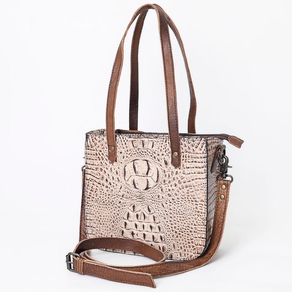 American Darling Tote Crocodile Embossed Genuine Leather Western Women Bag Handbag | for Cute Laptop