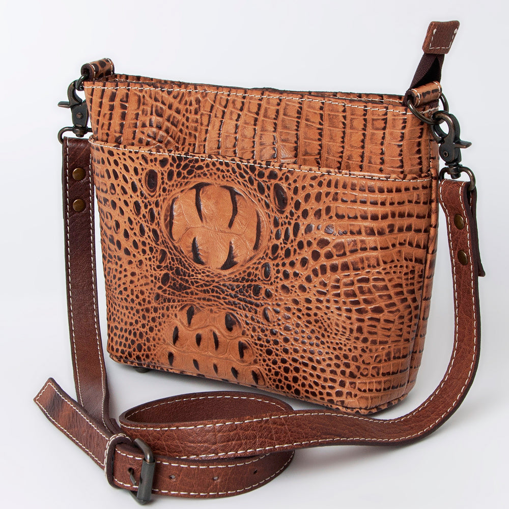 American Darling Cross Body Crocodile Embossed Genuine Leather Western Women Bag Handbag | for Cute Laptop