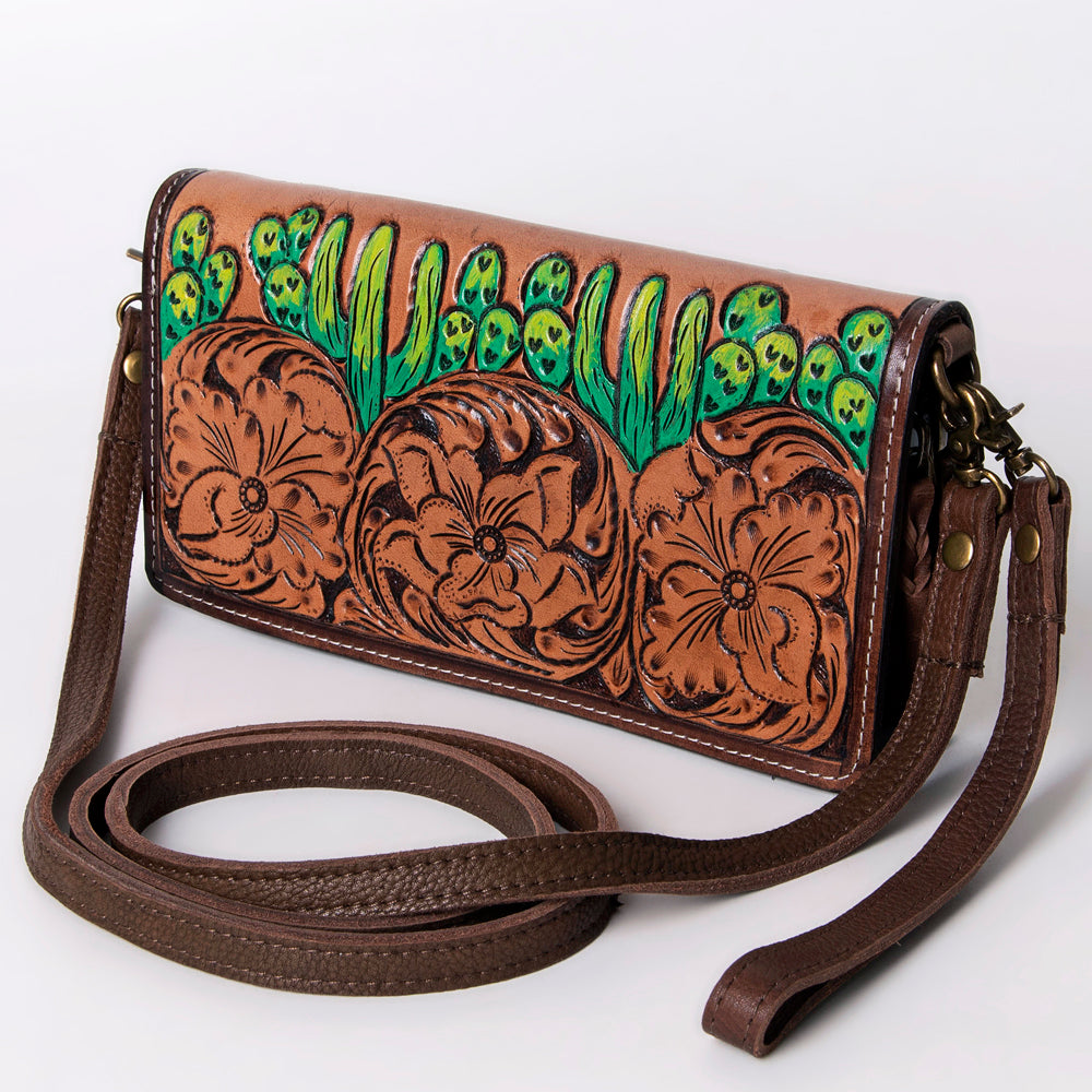 American Darling Wallet Hand Tooled Genuine Leather Western Women Bag | Handbag Purse Wristlet Travel Clutch