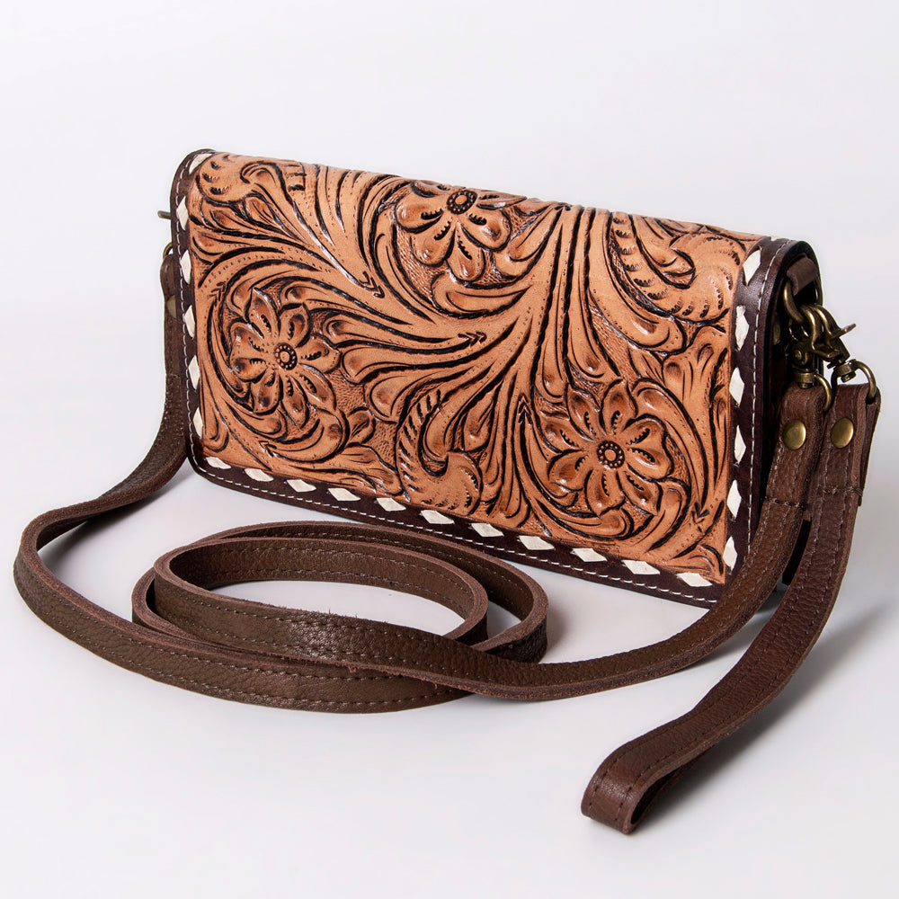 American Darling Wallet Hand Tooled Genuine Leather Western Women Bag | Handbag Purse Wristlet Travel Clutch