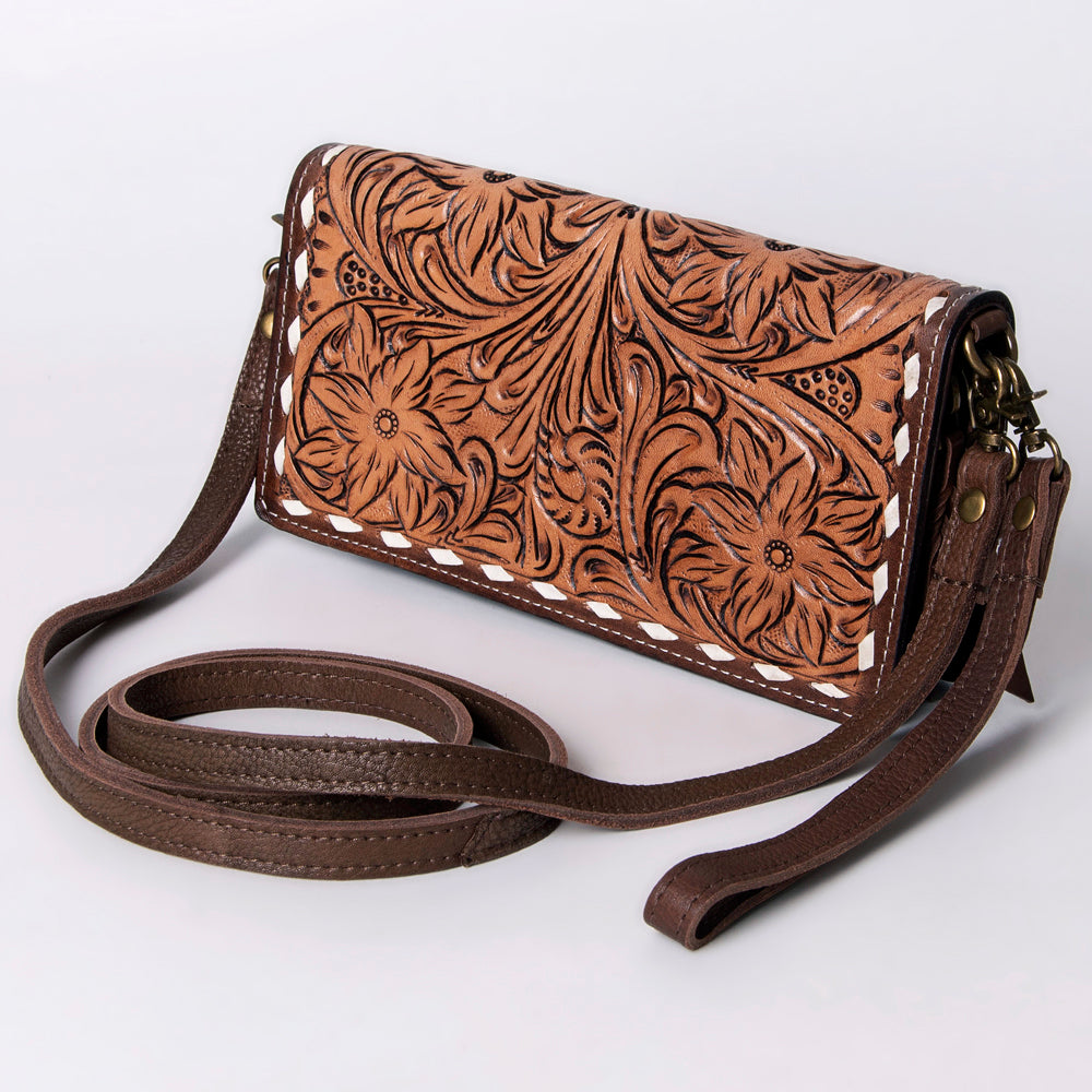 American Darling Wallet Hand Tooled Genuine Leather Western Women Bag | Handbag Purse Wristlet Travel Clutch