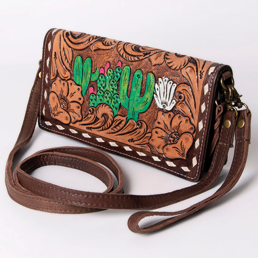 American Darling Wallet Hand Tooled Genuine Leather Western Women Bag | Handbag Purse Wristlet Travel Clutch